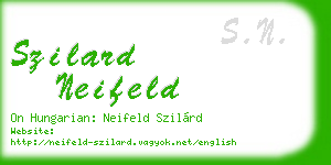 szilard neifeld business card